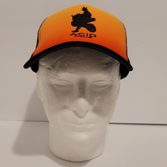 DREW ESTATE Acid Cigars Snapback Hat Cap Ombre Motorcycle Sunset - Picture 3 of 9